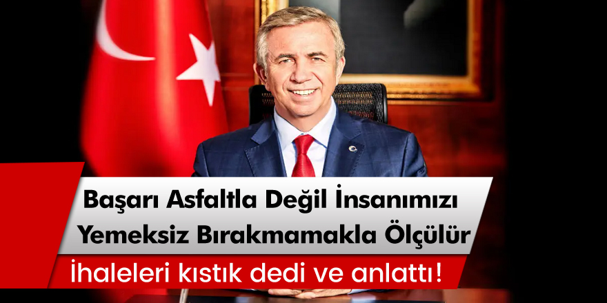 Mansur Yavaş'tan samimi açıklamalar... 'İhaleleri kıstık' dedi ve anlattı!