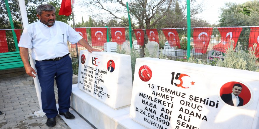 15 Temmuz'da şehit olan ikizlerin babasından duygulandıran ziyaret