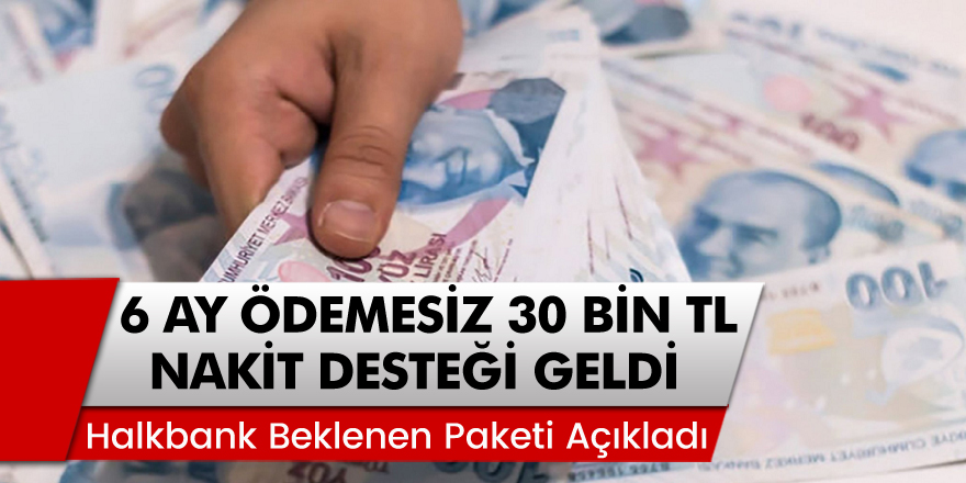 Halkbank 30 Bin Lira Kredi İmkânı! Sosyal Hayatı Destek Kapsamında 6 Ay Ödemesiz Nakit Desteği