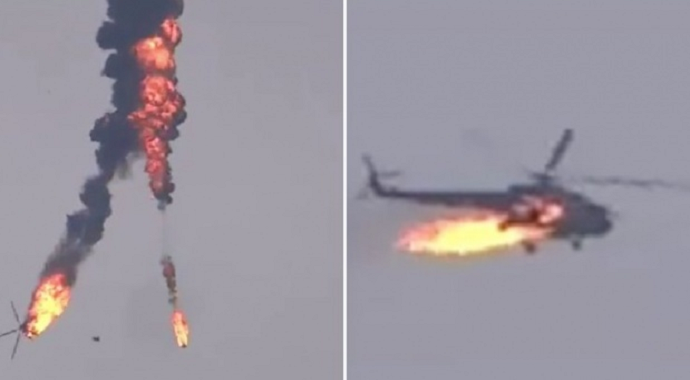 Halep’te Esad rejimine ait helikopter düşürüldü