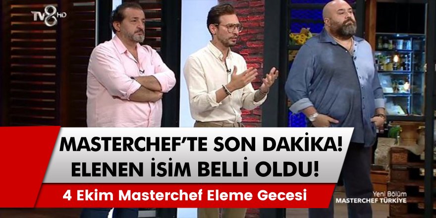 Masterchef kim elendi? 4 Ekim eleme gecesinde neler oldu? 4 Ekim Masterchef...