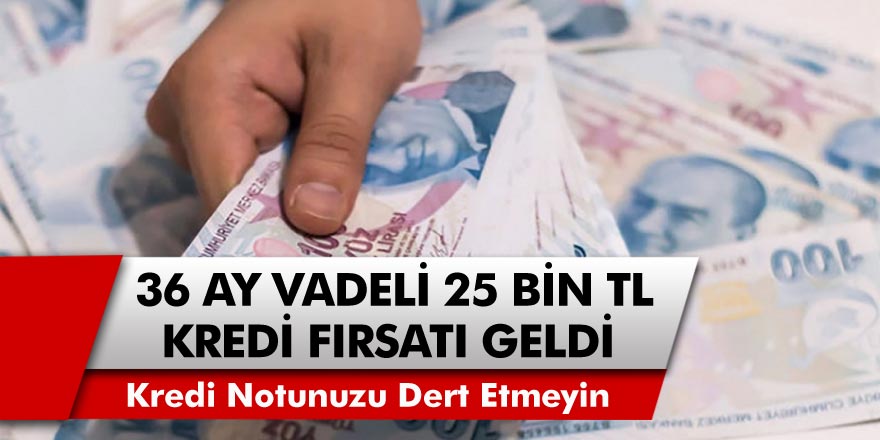 Kredi Notunuzu Siz Dert Etmeyin! Halkbank’tan 36 ay vadeli 6 ay geri ödemesiz 25 bin TL kredi fırsatı! Başvuru yapanlar, anında onay alıyor!