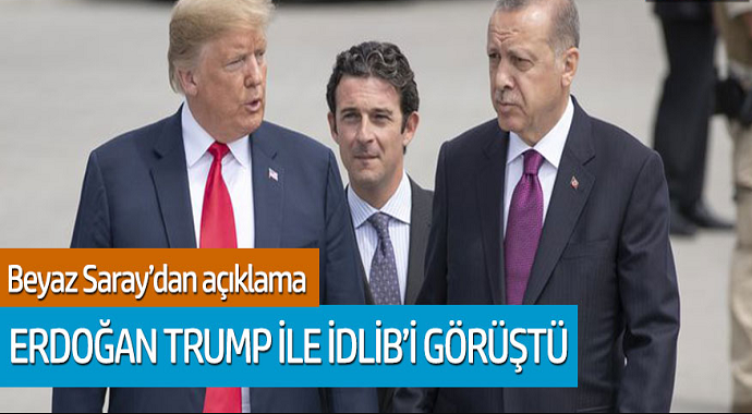 Cumhurbaşkanı Erdoğan, Trump ile İdlib'i görüştü...