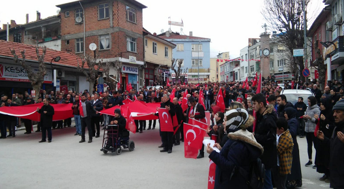 Osmancık’ta Mehmetçiğe destek yürüyüşü