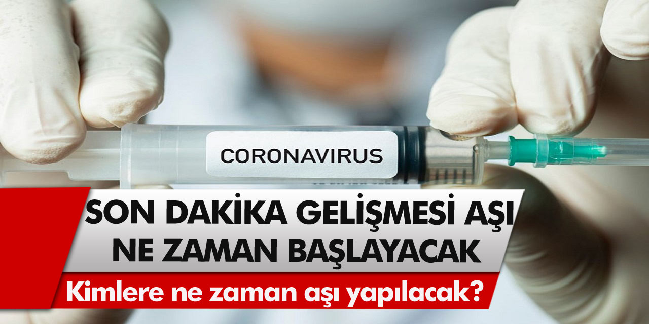 Son Dakika: Gelişmeler Belli Oldu! Aşılar ne zaman başlanacak? Kimlere ne zaman aşı yapılacak? Korona virüs aşısı…