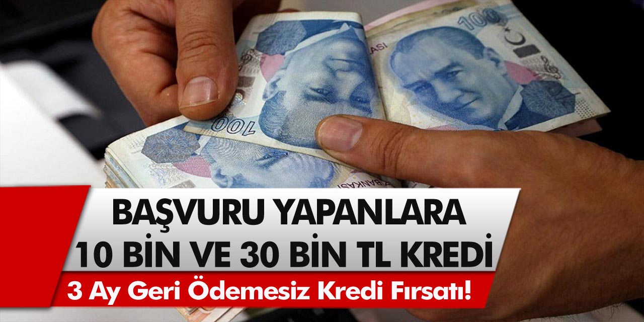 Başvuran tüm vatandaşlara anında 2500 ila 30 bin TL kredi verilecek! 3 Ay ertelemeli kredinin detayları açıklandı…