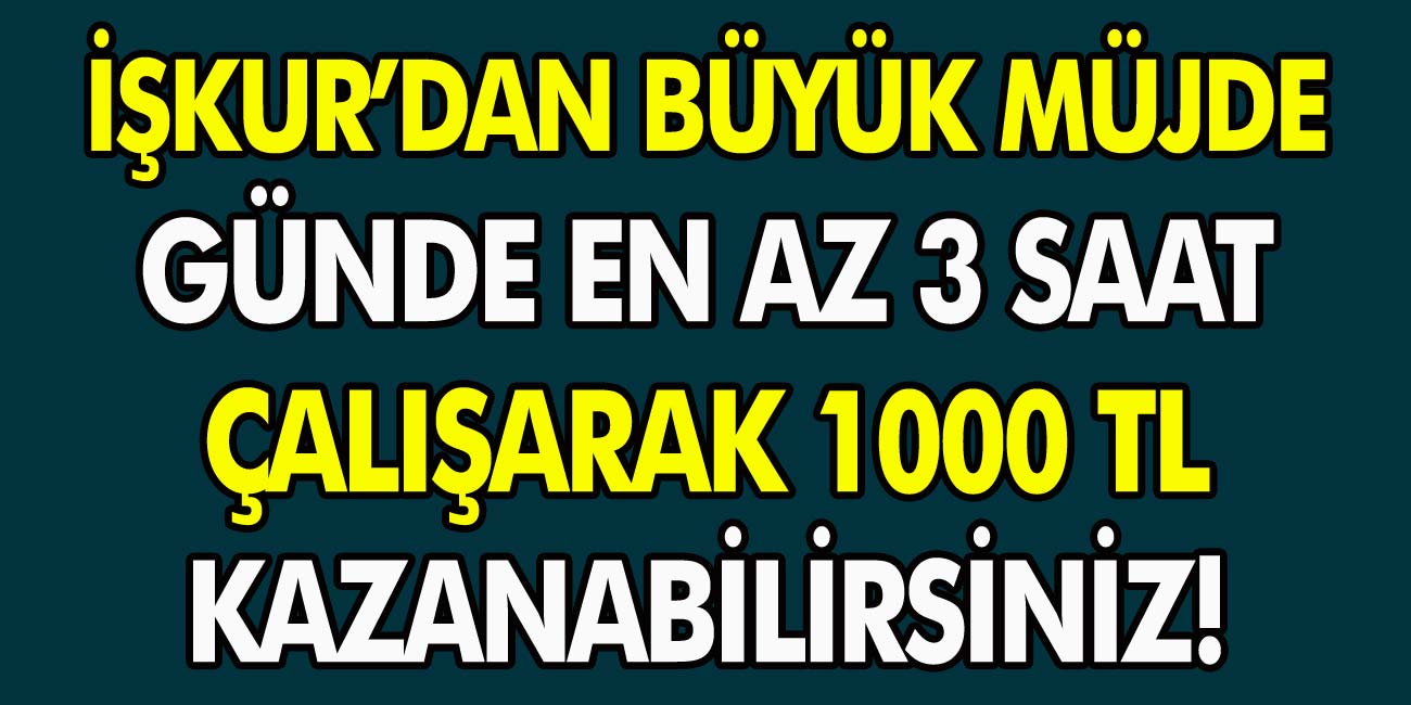 Evden Para Kazanmak Mümkün! İŞKUR’dan İş Fırsatı: 1000 TL Kazanmak İçin 3 Saat Yeterli…