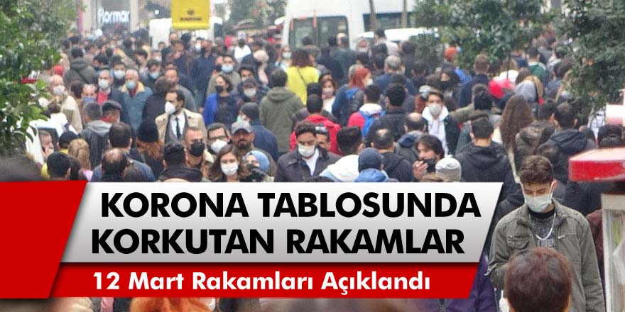 12 Mart 2021 Koronavirüs Rakamları Açıklandı! Korona Tablosunda Korkutan Rakamlar...