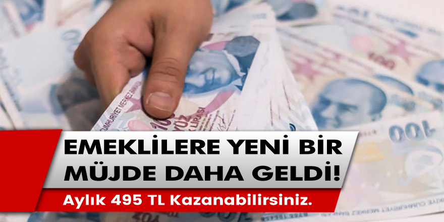 Emeklilere Yeni Bir Müjde Daha Geldi! Aylık 495 Lira Kazanabilirsiniz!