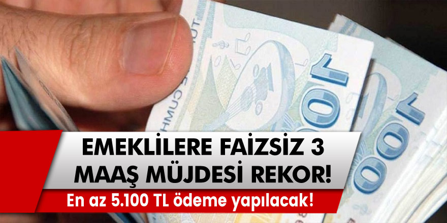 Emeklilere faizsiz 3 maaş avans müjdesi rekor kırdı! En az 5.100 TL ödeme yapılacak!