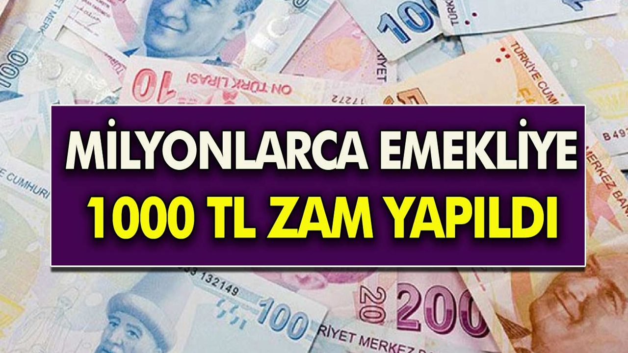 Son Dakika Haberi! Milyonlarca Emekliye  Müjdeli Haber Geldi! 1000 TL Ödeme yapılacak Hesaplara Yatırılıyor