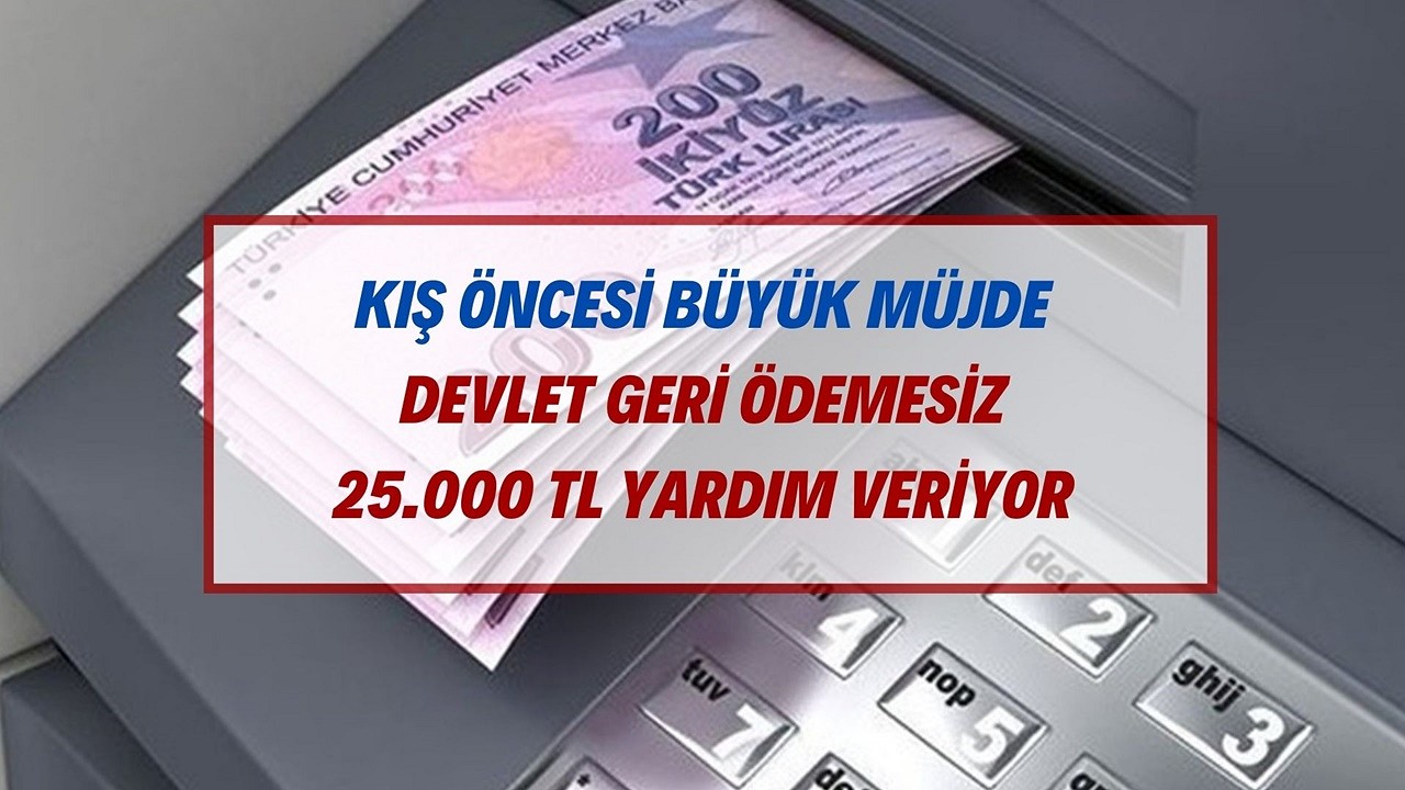 Devlet geri ödemesiz 25.000 TL para Yardımı veriyor! Başvuru şartları ve detayları...