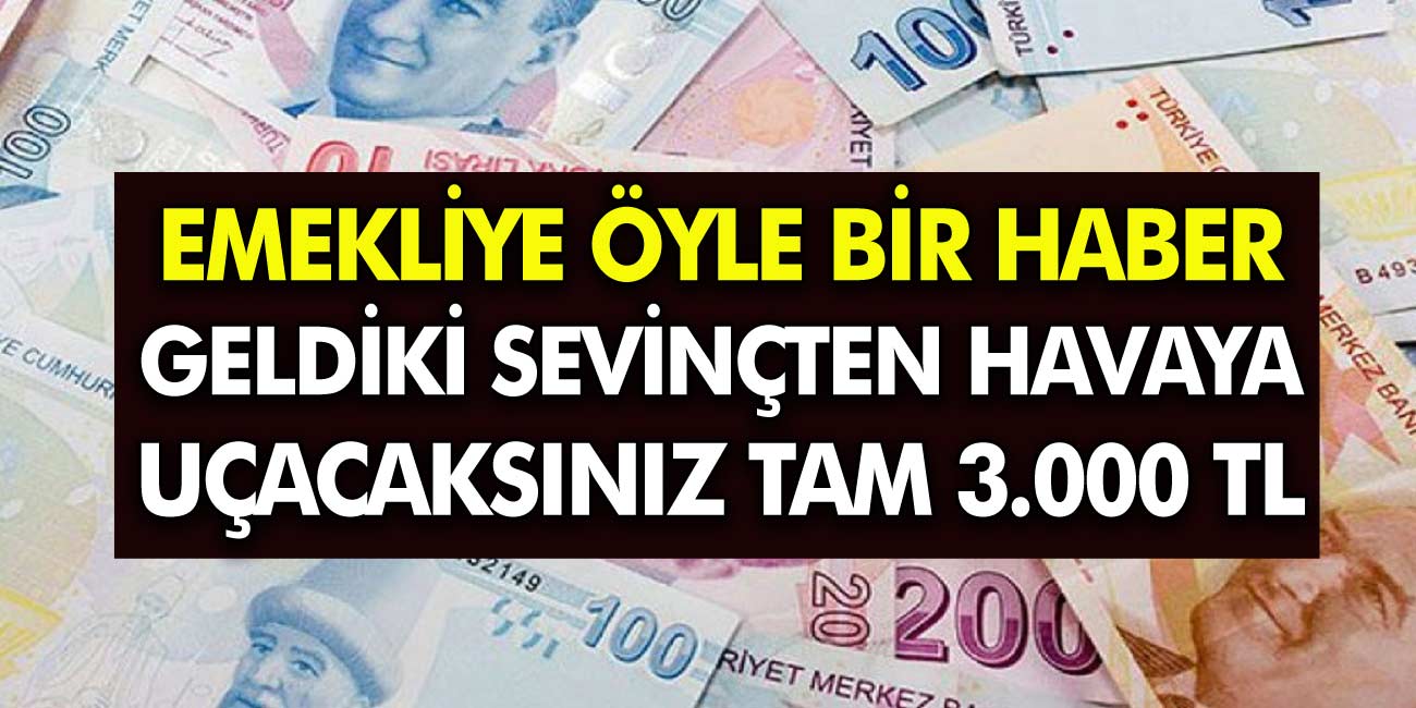 Emeklillere son dakika haberi Geldi! Emekli maaşınız üzerinden 3000 TL nakit ödeme alabilirsiniz.