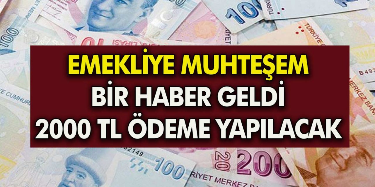 Muhteşem haber Emeklilere 2.000 TL ek ödeme Müjdesi geldi. Başvuru yapan herkes bu parayı alabilir