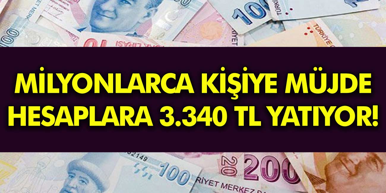 Milyonlarca kişiye müjde! Hesaplara 3.340 TL para yatıyor: e-Devletten hemen bakın! PTT’den veya ATM’lerden alabilir...