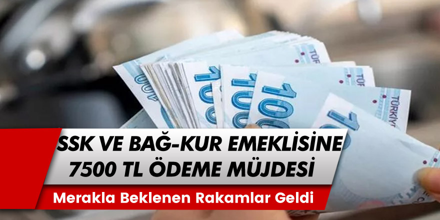 SSK, Bağ-Kur ve bütün emeklileri ilgilendiriyor! Büyük jest, Tam 7 bin 500 TL ödenecek