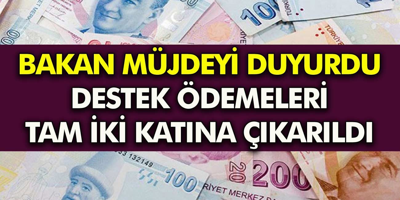 Aile ve Sosyal Hizmetler Bakanı Yanık duyurdu! Destek ödemesi yenilendi! Tam 2 katından daha fazla ödenecek!