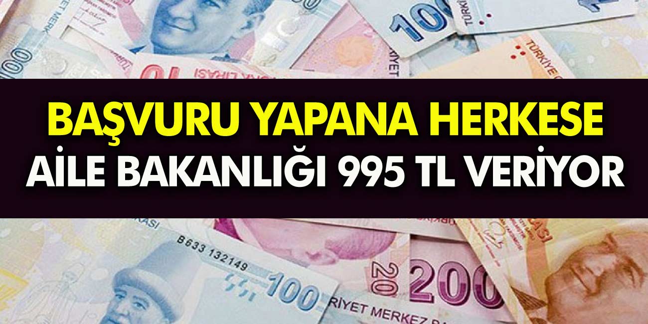 Başvuru yapan herkese Aile Bakanlığı 995 TL ödeme yapıyor! PTT’den paranızı alabilirsiniz! Başvurular resmen başladı