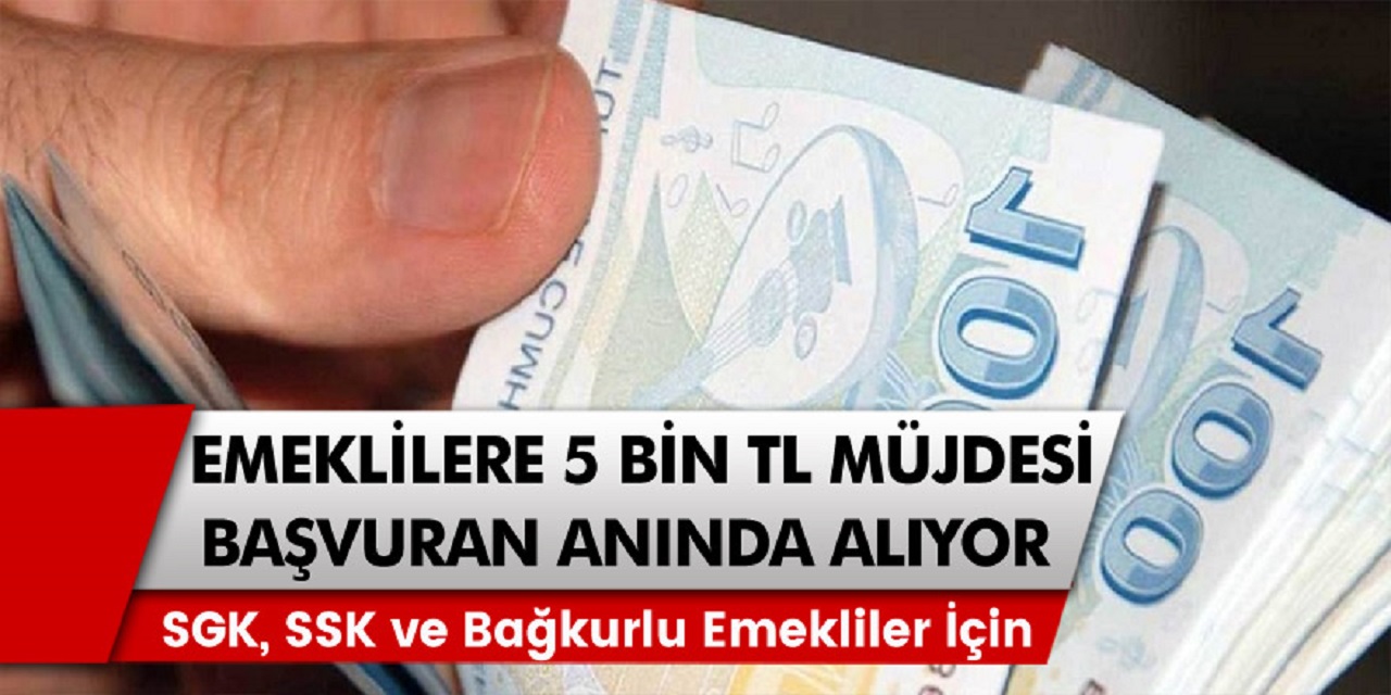 Milyonlarca emekliye müjde! SSK BAĞ-KUR'lu bütün emekliye yüzde 500 zam yapıldı! Emeklilere tam 5.000 TL para veriliyor!