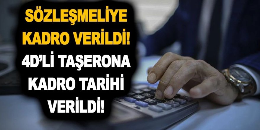 4D'li Taşeron işçi, TYP, belediye şirket işçileri, KİT için kadro müjdesi geldi! İşte başvuru şartları...