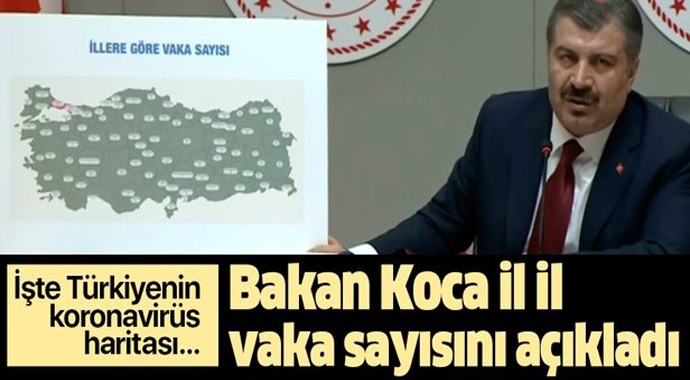 İl il koronavirüs vakaları açıklandı! En çok hangi ilde Korona virüs vakası var?