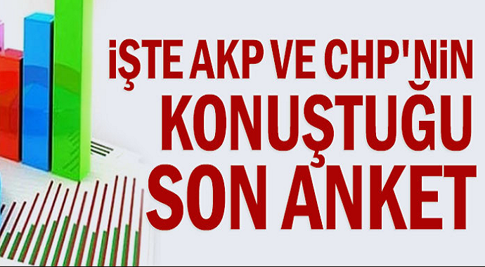 AKP ve CHP'nin Konuştuğu Son Anket Oranları